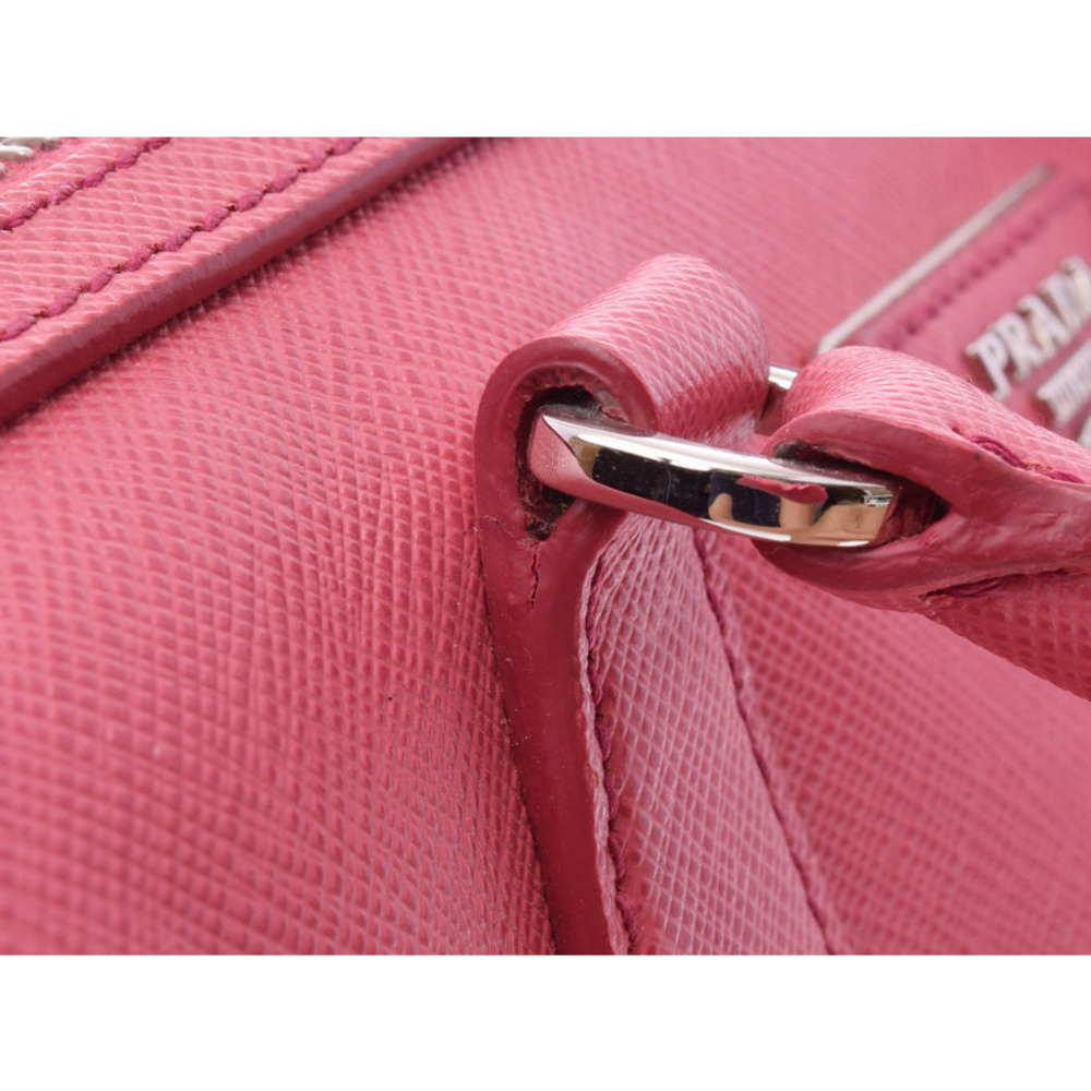 Prada bag Peonia pink Saffiano bowling leather Lux - Picture 7 of 11